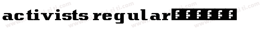 activists regular字体转换